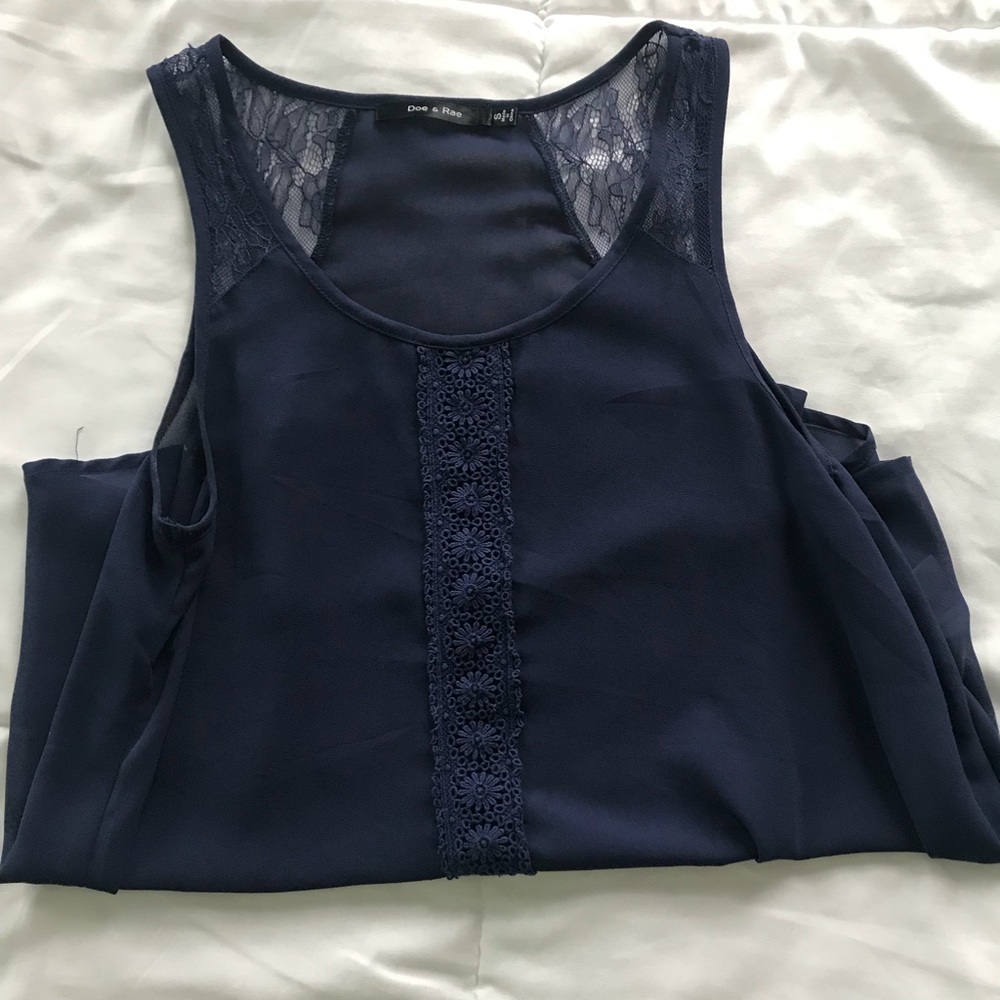 navy tank top